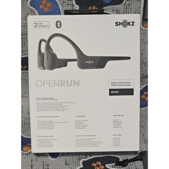 Shokz OpenRun Wireless Bone Conduction Headphones - Black S803BK *OPEN BOX NEW* - Picture 2 of 8